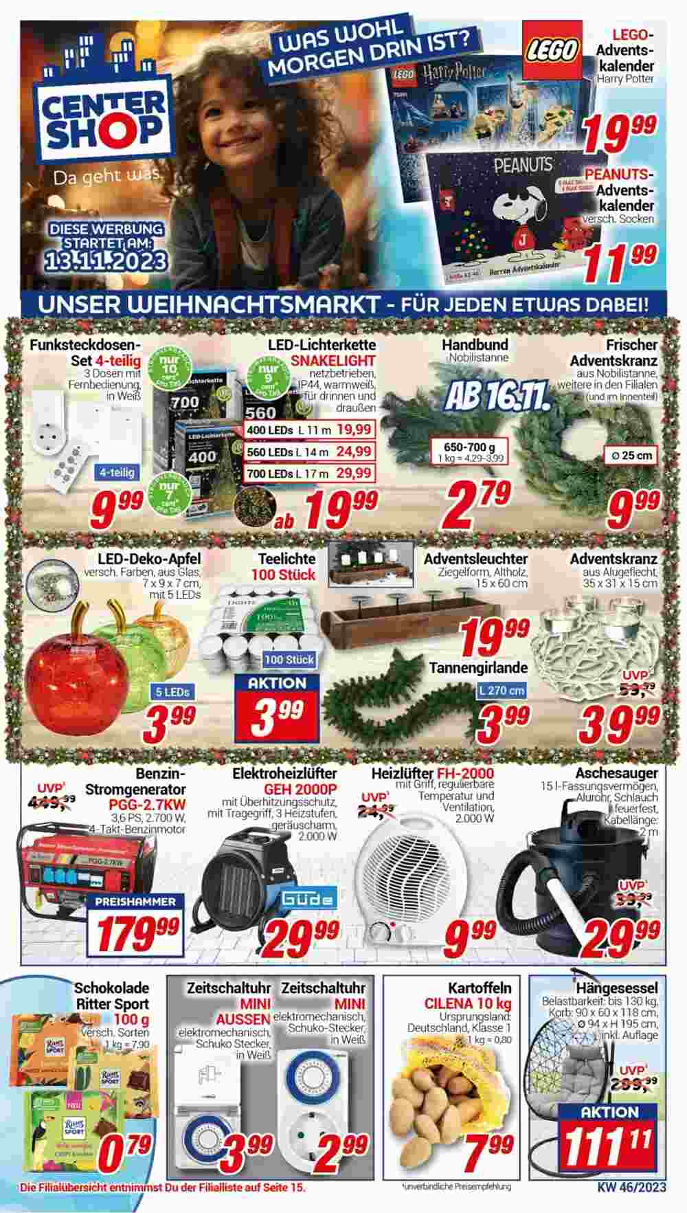 CENTERSHOP Prospekt (ab 13.11.2023) zum Blättern - Seite 1