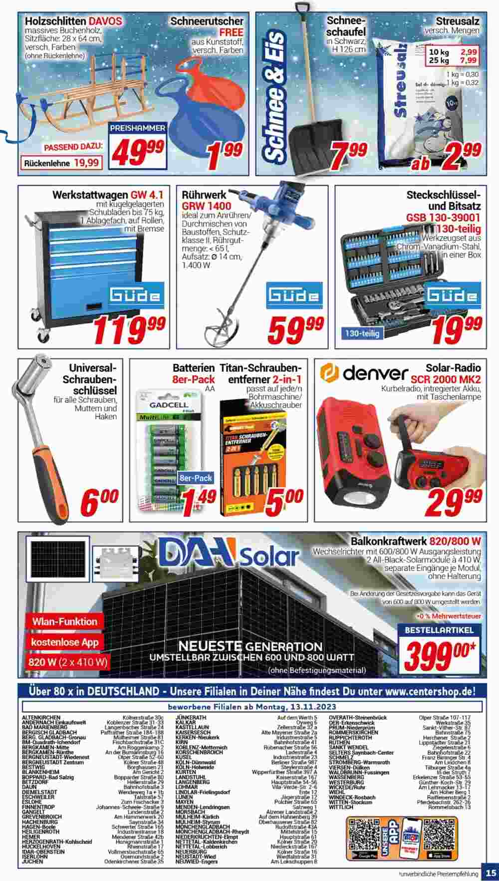 CENTERSHOP Prospekt (ab 13.11.2023) zum Blättern - Seite 15