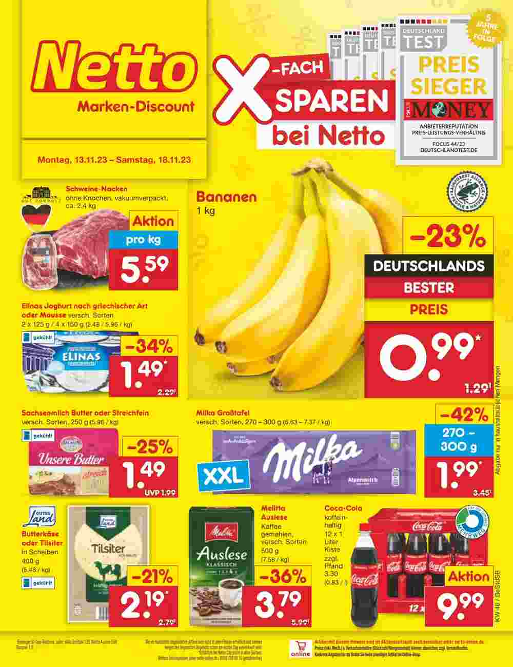 Netto Marken-Discount Prospekt (ab 13.11.2023) zum Blättern - Seite 1