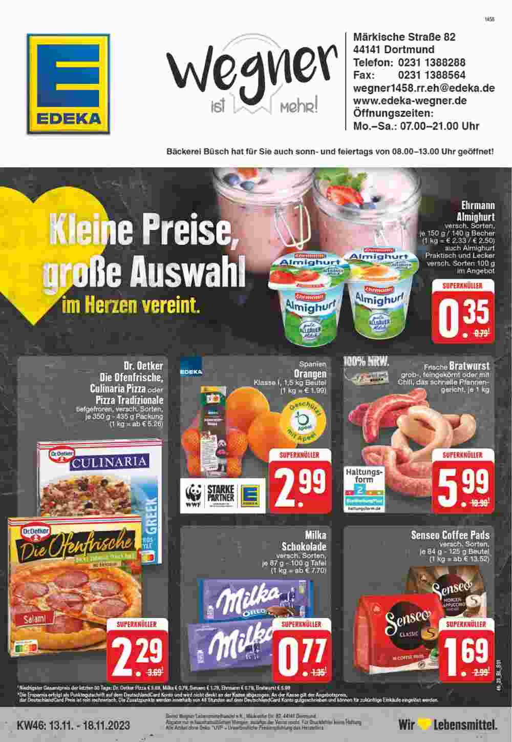 Edeka Wegner Prospekt (ab 13.11.2023) zum Blättern - Seite 1