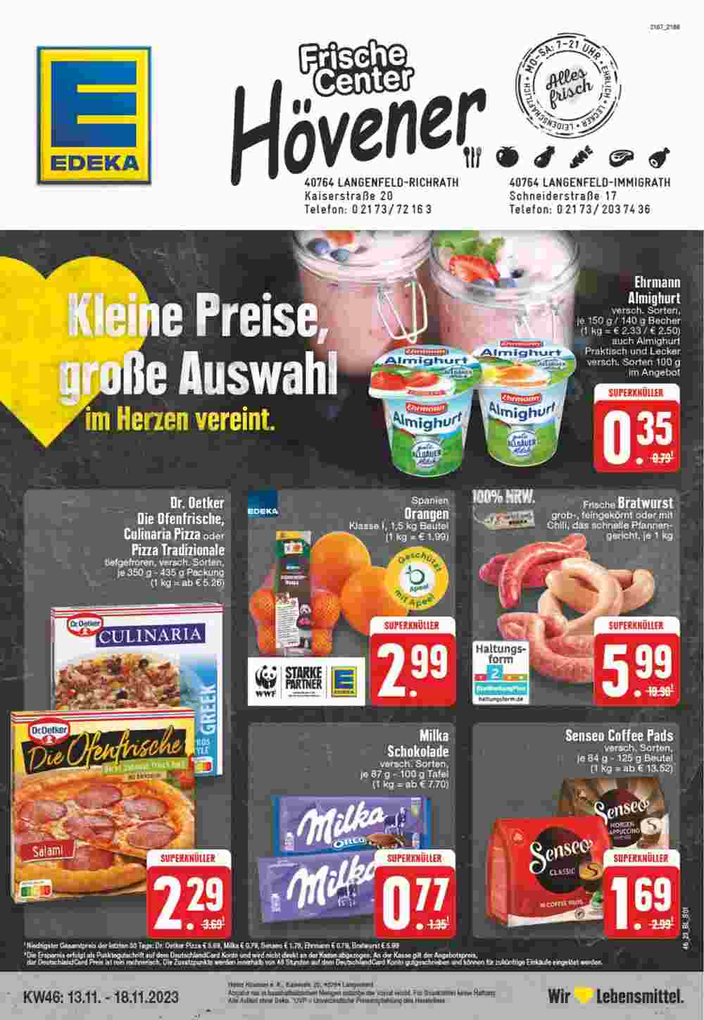 EDEKA Hövener Prospekt (ab 13.11.2023) zum Blättern - Seite 1