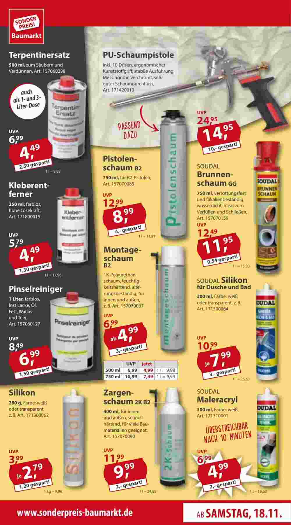 Sonderpreis Baumarkt Prospekt (ab 18.11.2023) zum Blättern - Seite 19