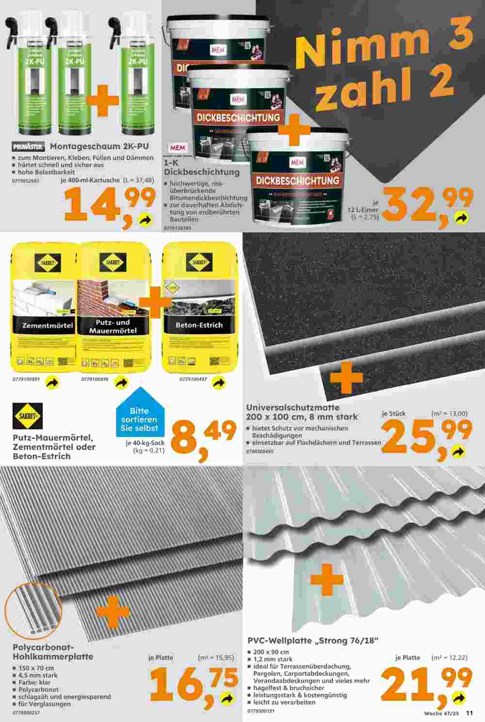 Globus Baumarkt Prospekt (ab 18.11.2023) zum Blättern - Seite 11