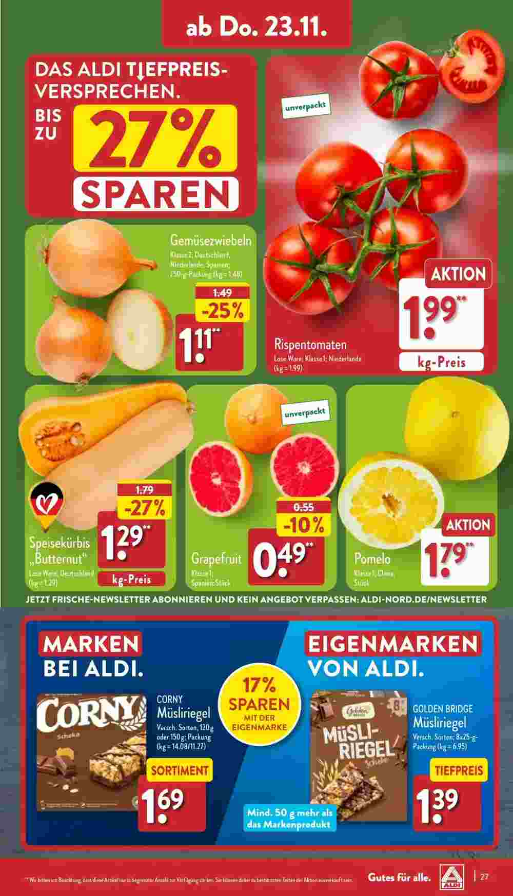 Aldi Nord Prospekt (ab 19.11.2023) zum Blättern - Seite 27