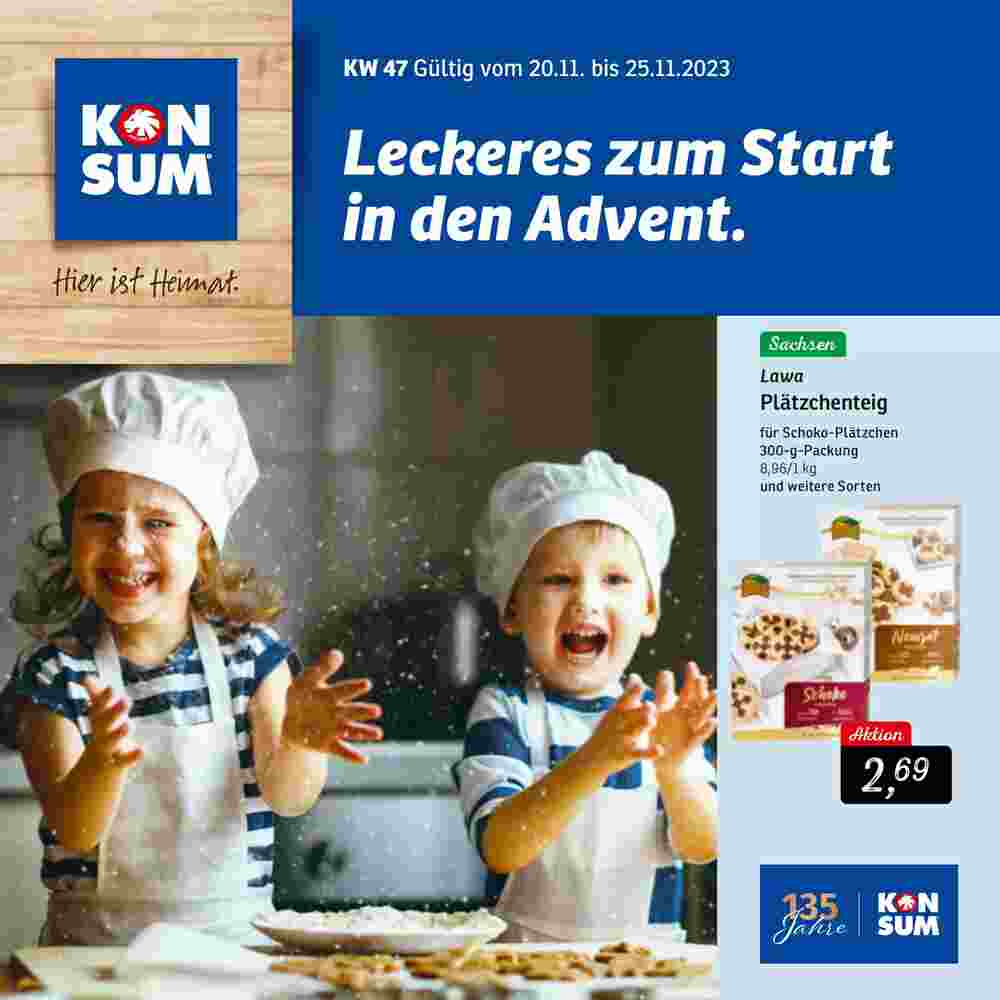 KONSUM Prospekt (ab 20.11.2023) zum Blättern - Seite 1