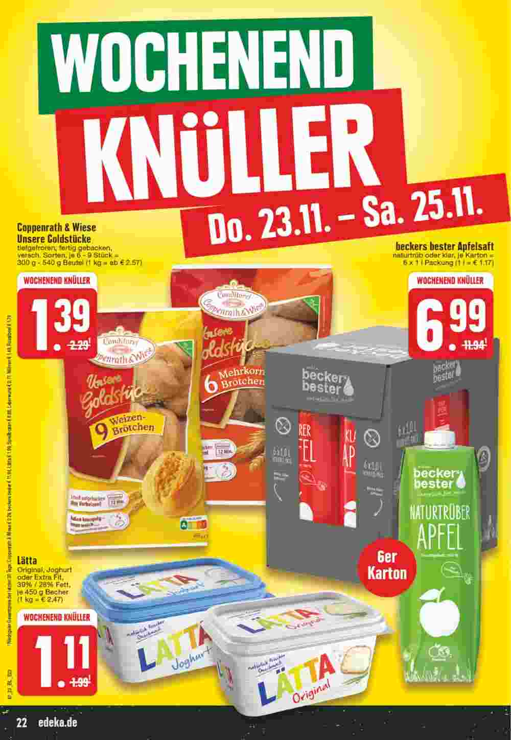 Edeka Wegner Prospekt (ab 20.11.2023) zum Blättern - Seite 22