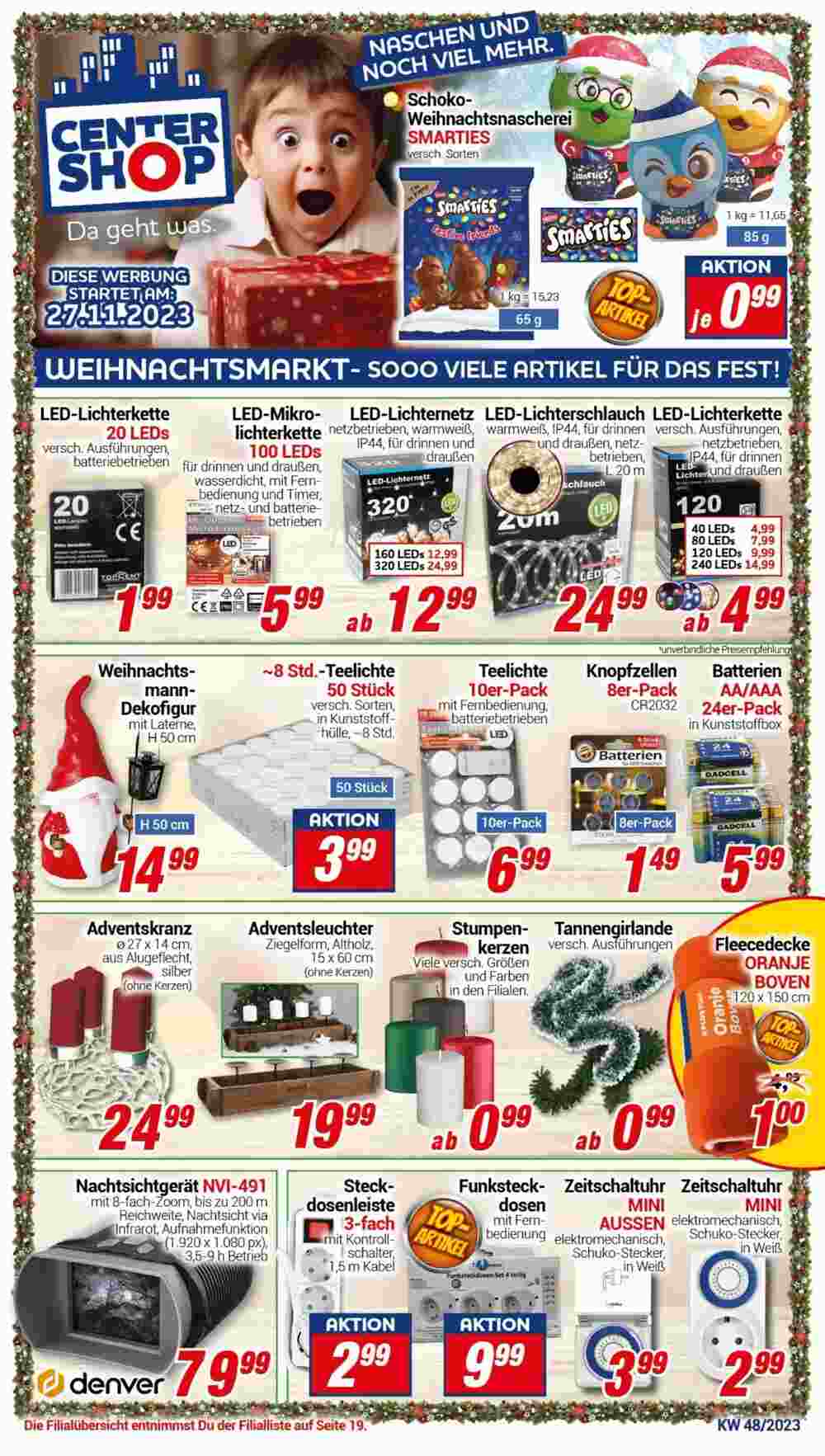 CENTERSHOP Prospekt (ab 27.11.2023) zum Blättern - Seite 1