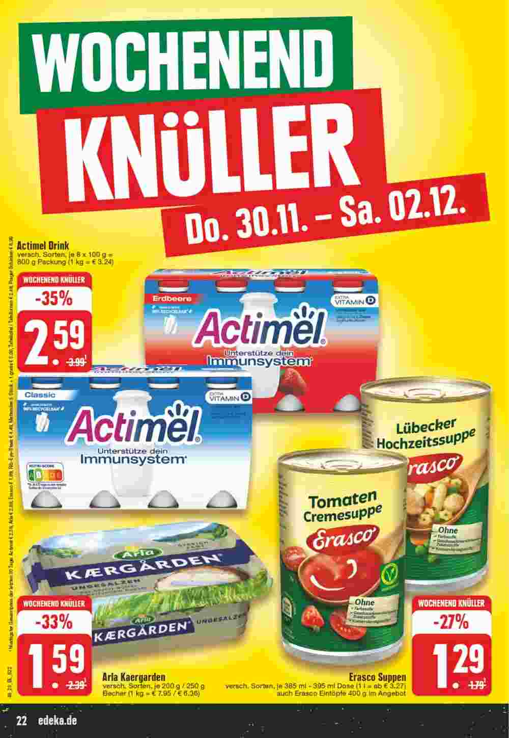 Edeka Wegner Prospekt (ab 27.11.2023) zum Blättern - Seite 22