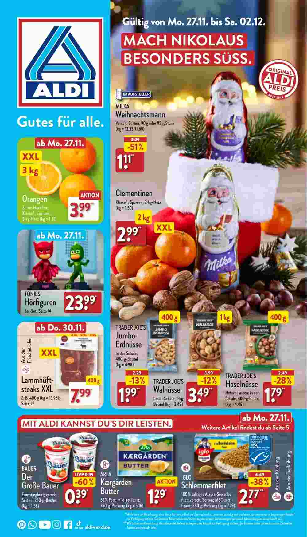 Aldi Nord Prospekt (ab 27.11.2023) zum Blättern - Seite 1