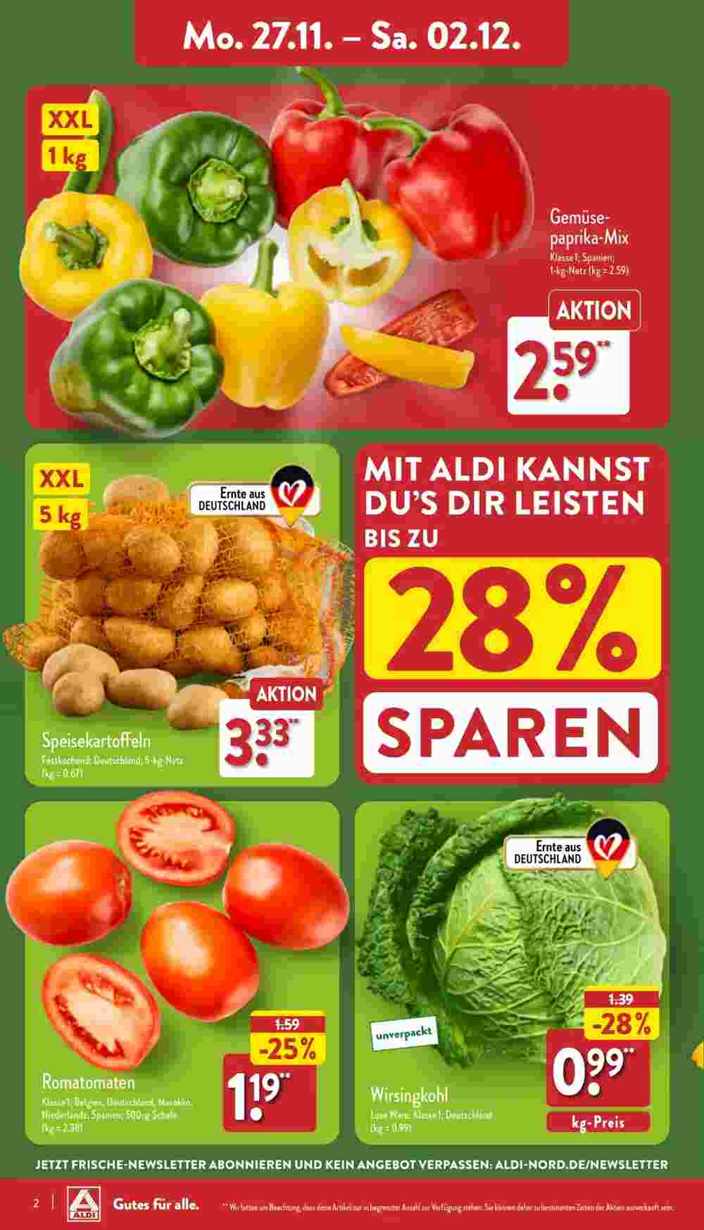 Aldi Nord Prospekt (ab 27.11.2023) zum Blättern - Seite 2