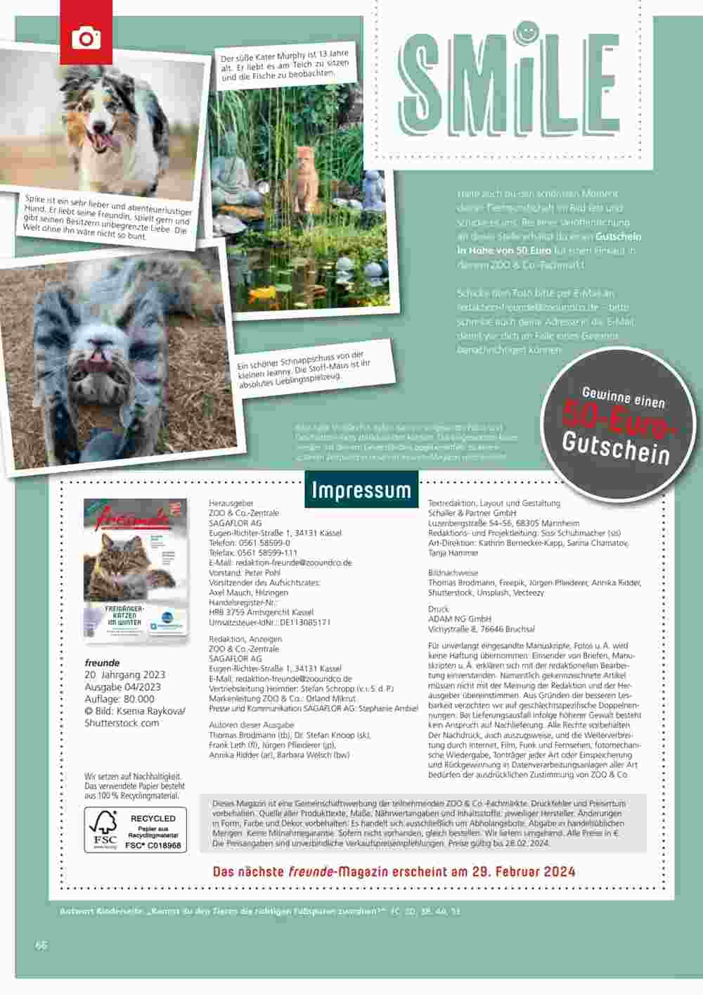 Zoo & Co Prospekt (ab 30.11.2023) zum Blättern - Seite 66