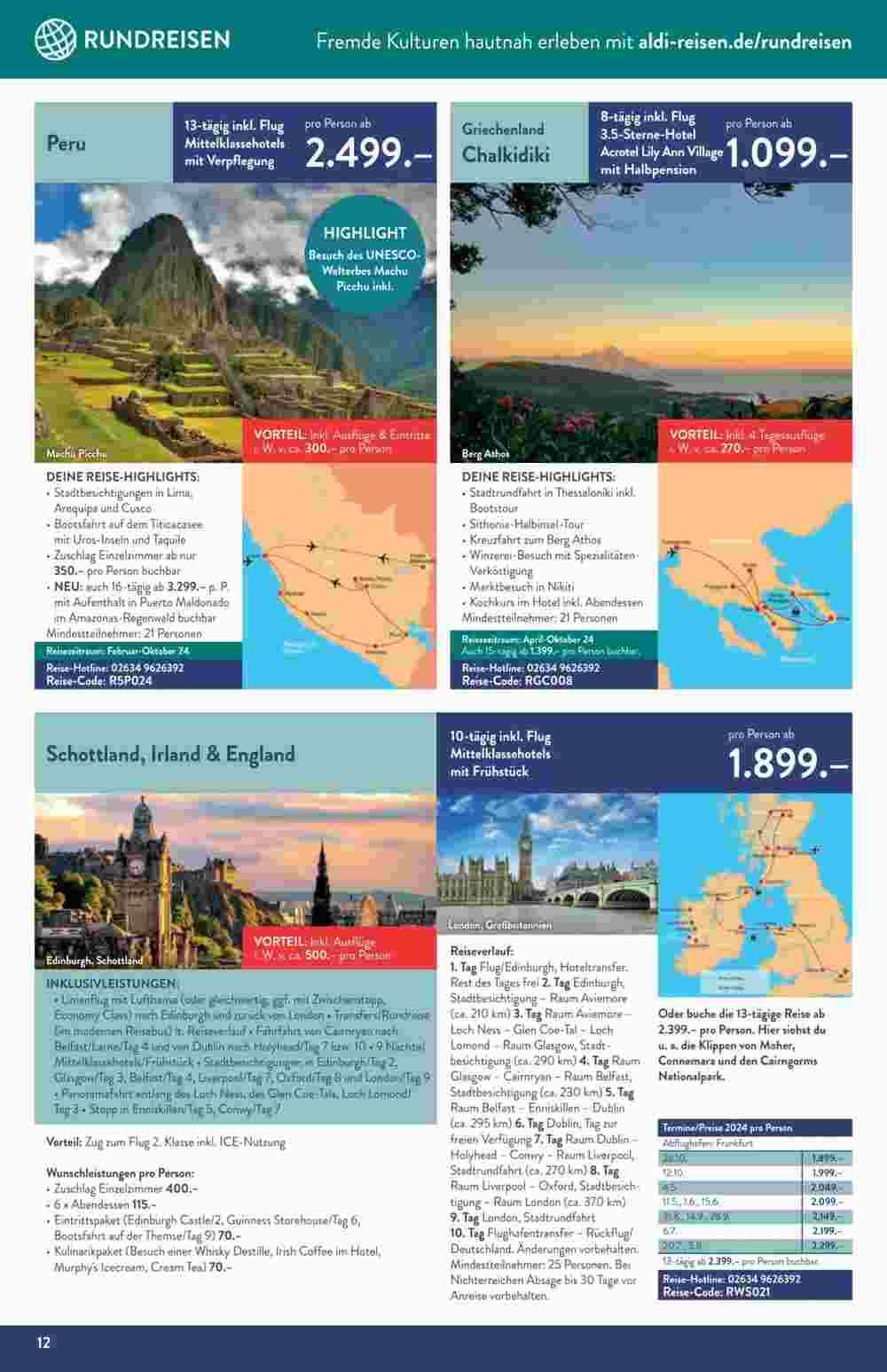 ALDI Nord Reisen Prospekt (ab 30.11.2023) zum Blättern - Seite 12