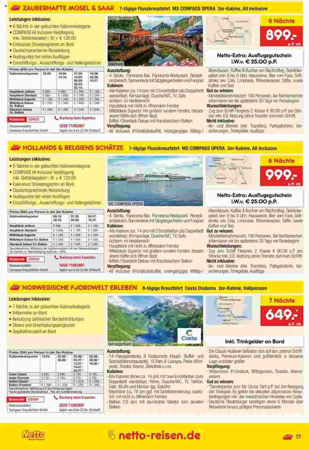 Netto Reisen Prospekt (ab 30.11.2023) zum Blättern - Seite 17