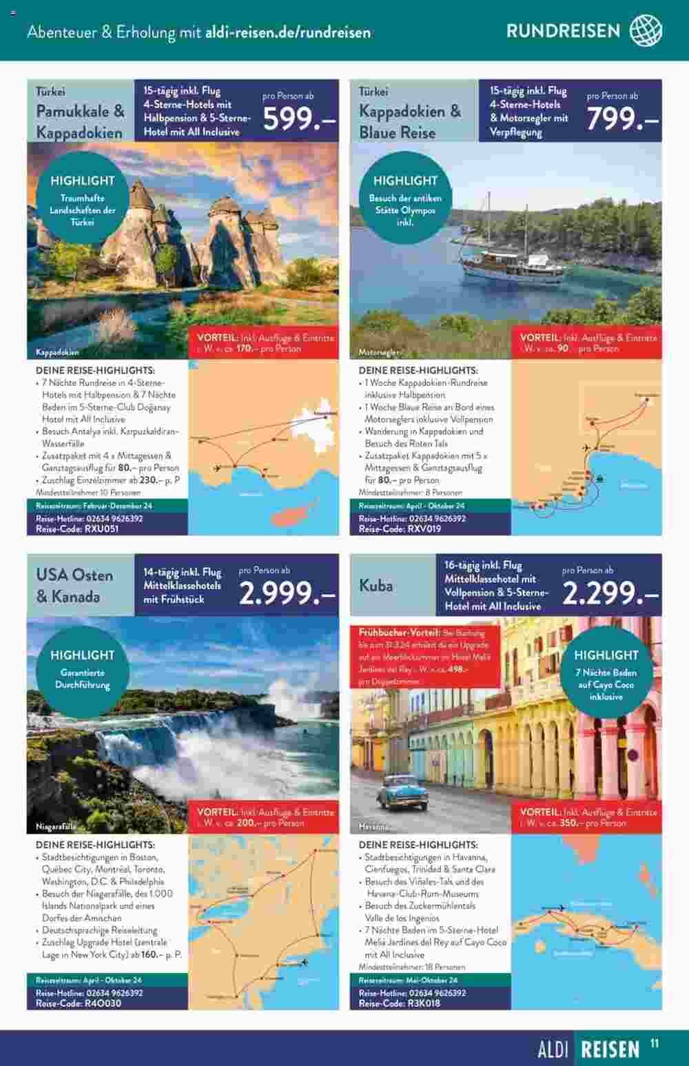 ALDI Nord Reisen Prospekt (ab 01.12.2023) zum Blättern - Seite 11