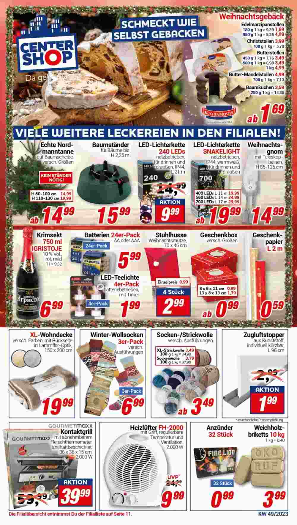 CENTERSHOP Prospekt (ab 04.12.2023) zum Blättern - Seite 1