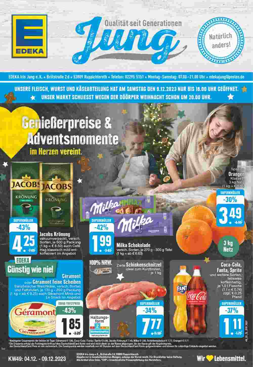 EDEKA Jung Prospekt (ab 04.12.2023) zum Blättern - Seite 1