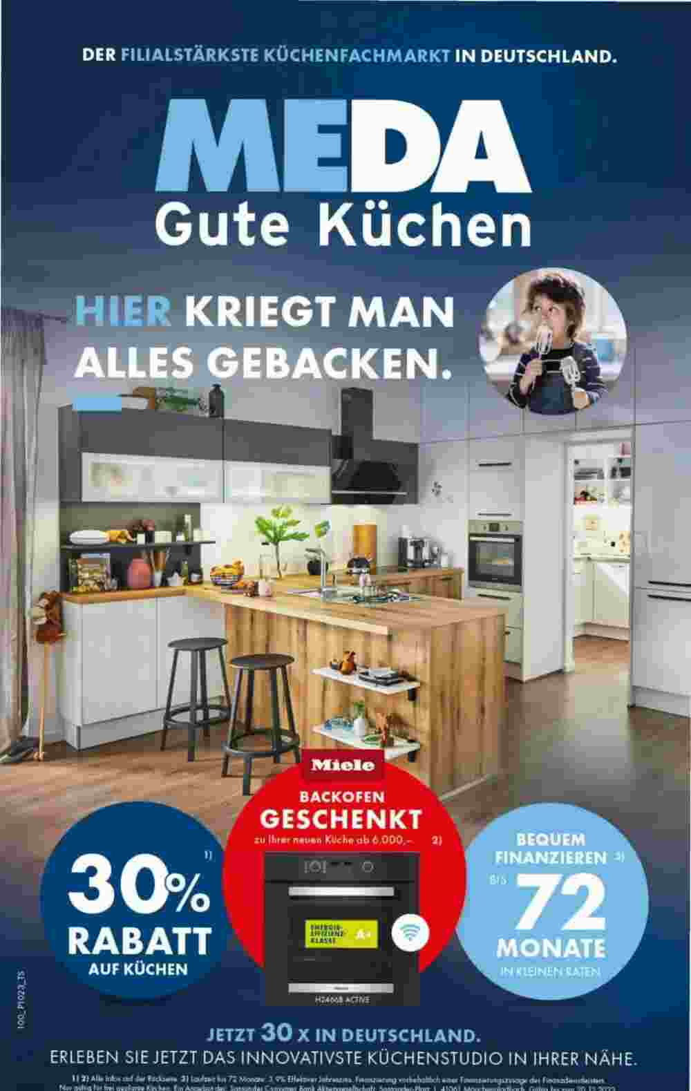 MEDA Küchen Prospekt (ab 07.12.2023) zum Blättern - Seite 1