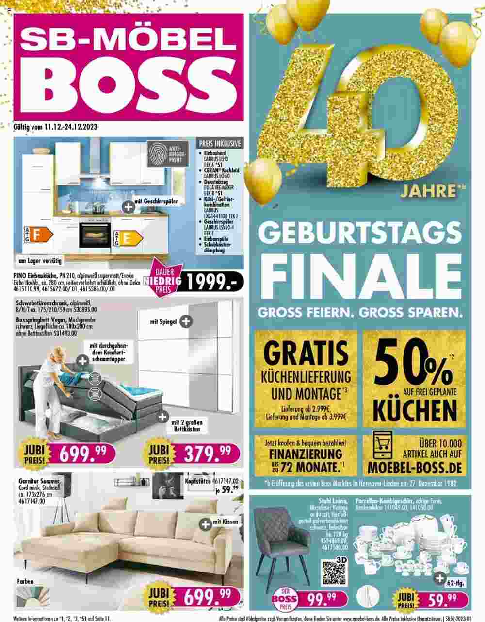 Möbel Boss Prospekt (ab 11.12.2023) zum Blättern - Seite 1
