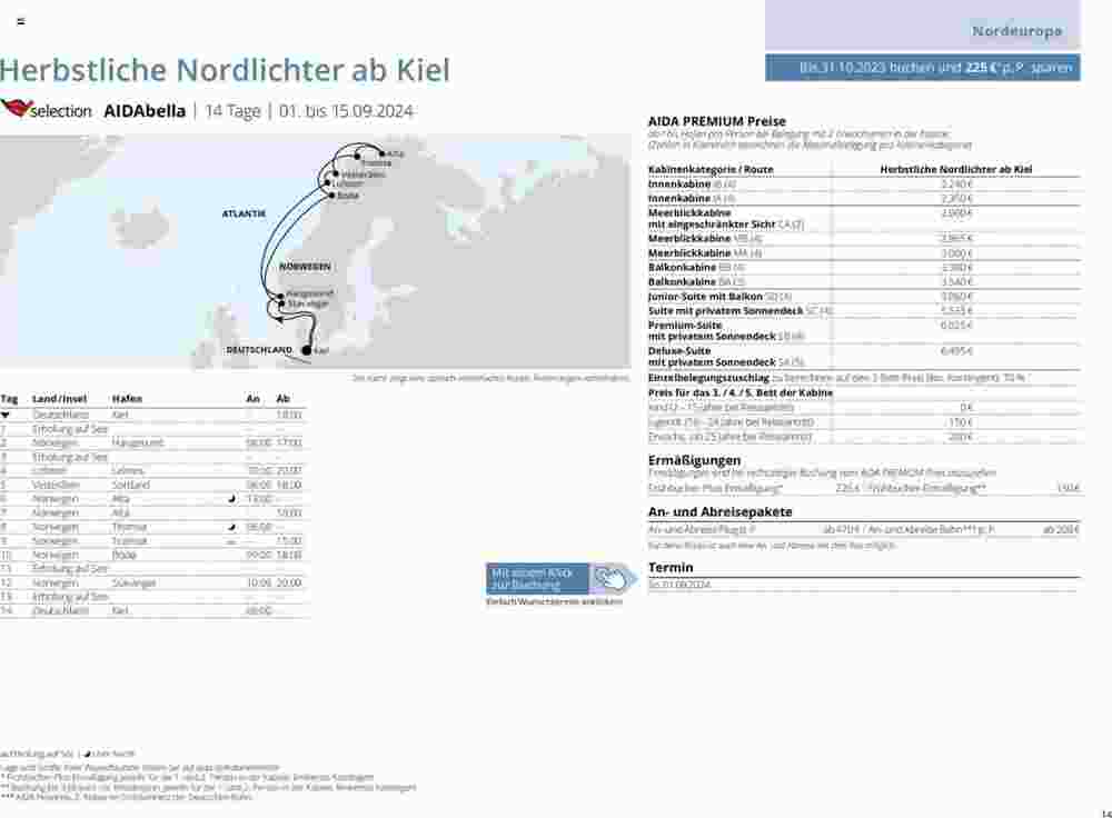 Aida Cruises Prospekt (ab 12.12.2023) zum Blättern - Seite 14