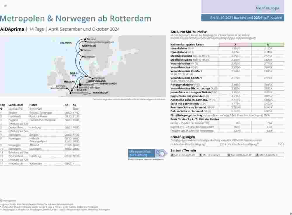 Aida Cruises Prospekt (ab 12.12.2023) zum Blättern - Seite 21