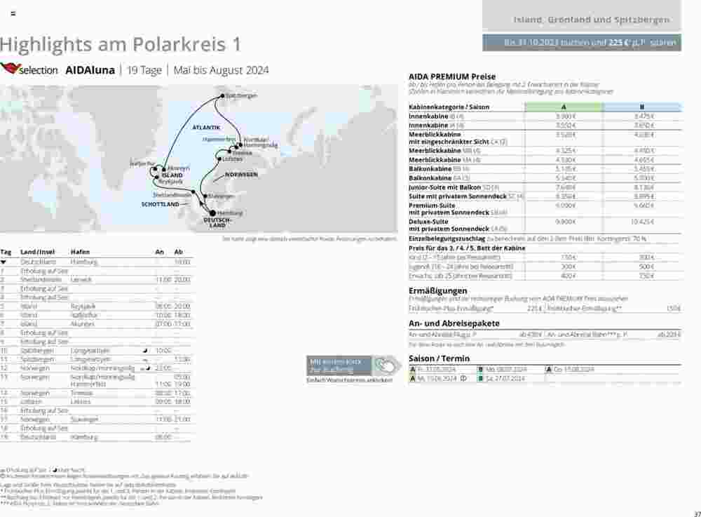 Aida Cruises Prospekt (ab 12.12.2023) zum Blättern - Seite 37