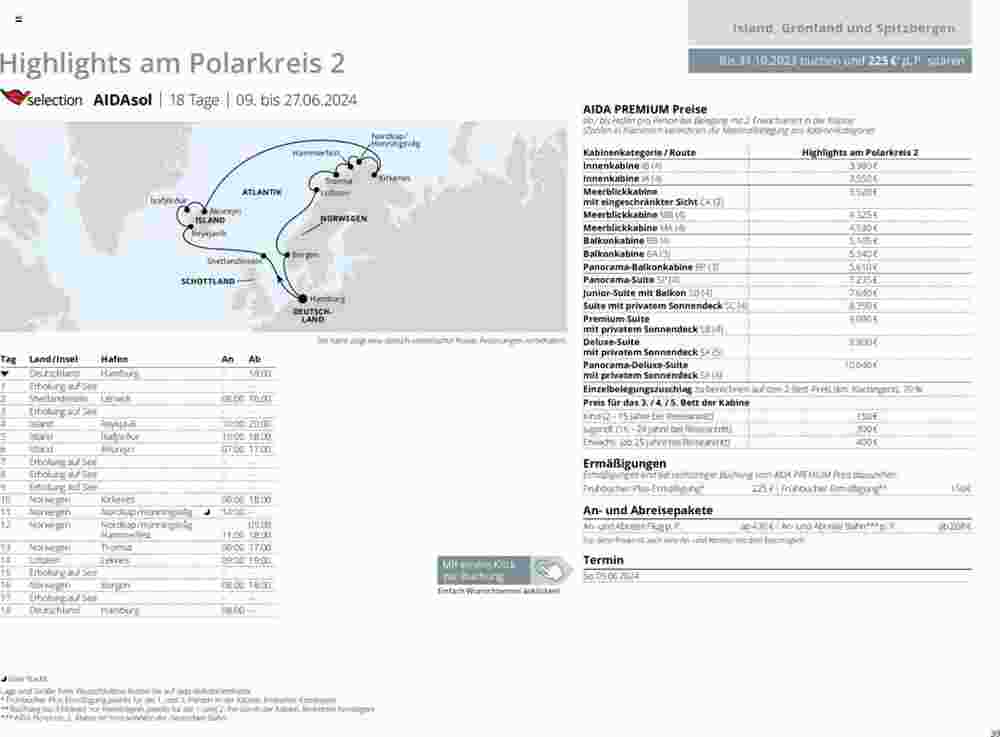 Aida Cruises Prospekt (ab 12.12.2023) zum Blättern - Seite 39