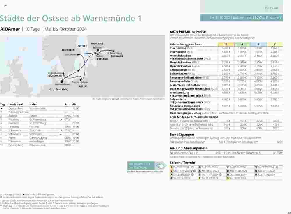 Aida Cruises Prospekt (ab 12.12.2023) zum Blättern - Seite 62