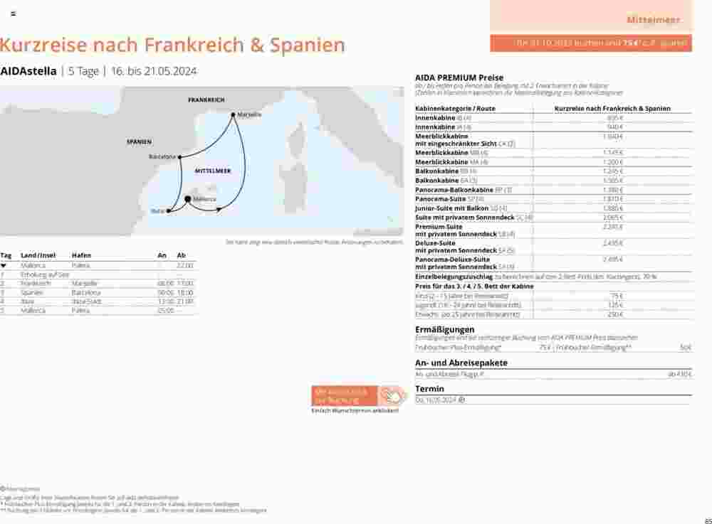 Aida Cruises Prospekt (ab 12.12.2023) zum Blättern - Seite 85