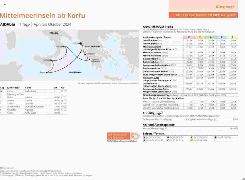 Aida Cruises Prospekt (ab 12.12.2023) zum Blättern - Seite 86