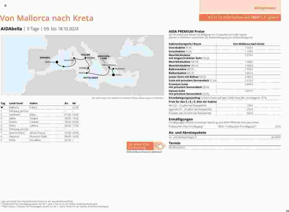 Aida Cruises Prospekt (ab 12.12.2023) zum Blättern - Seite 88