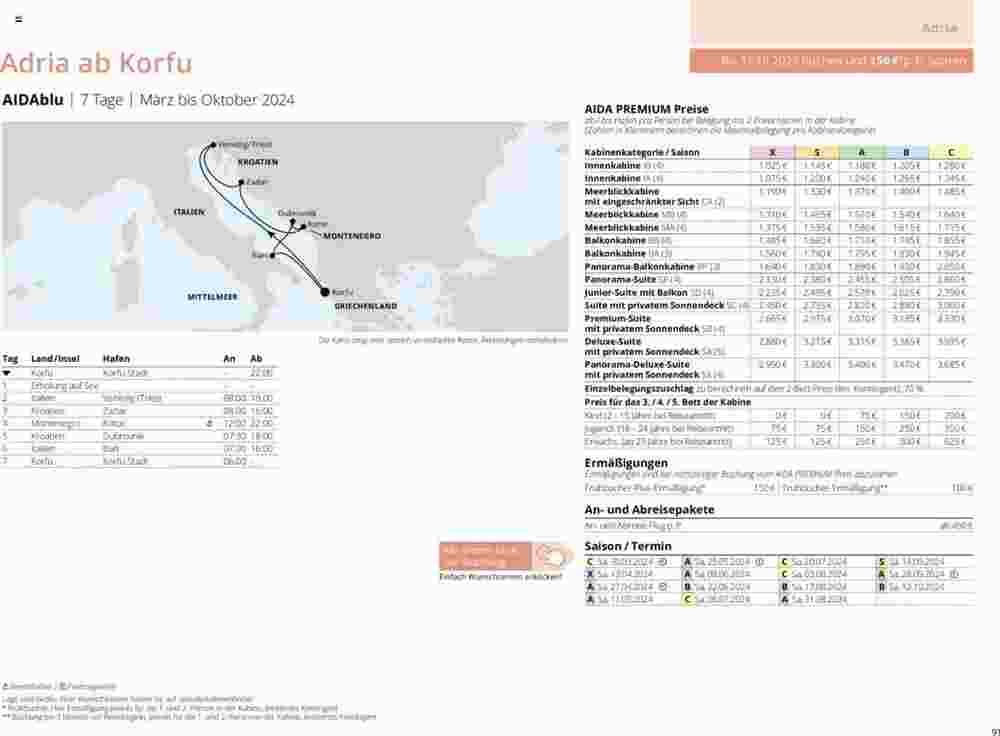 Aida Cruises Prospekt (ab 12.12.2023) zum Blättern - Seite 91