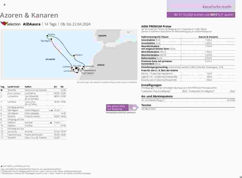 Aida Cruises Prospekt (ab 12.12.2023) zum Blättern - Seite 96