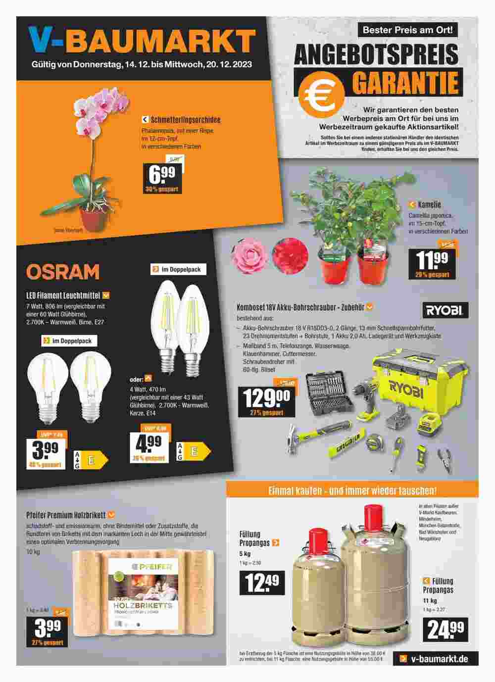 V Baumarkt Prospekt (ab 13.12.2023) zum Blättern - Seite 1