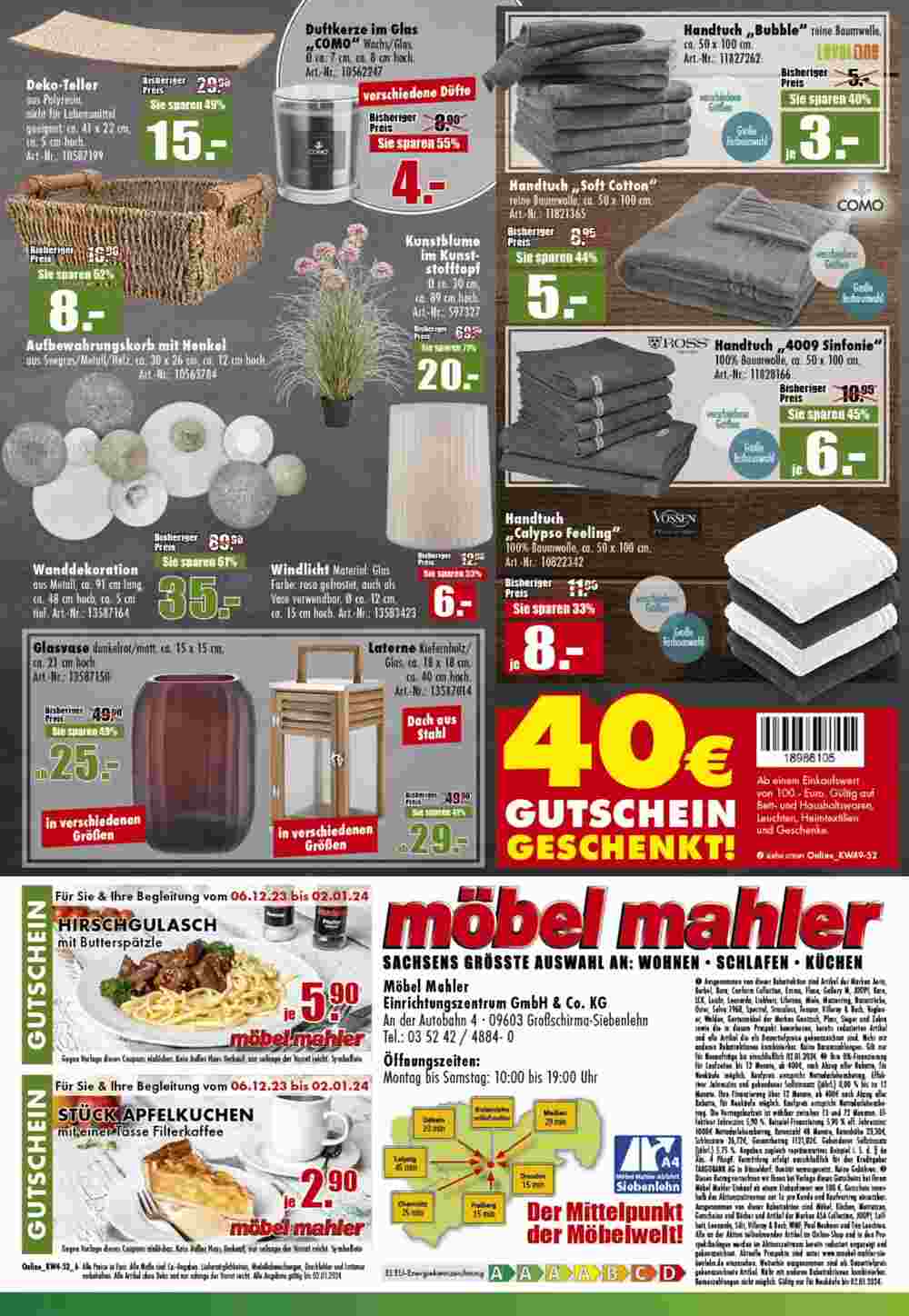 Möbel Mahler Prospekt (ab 13.12.2023) zum Blättern - Seite 6