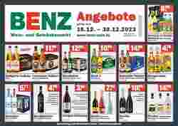 Benz Getränke Prospekt (ab 16.12.2023) zum Blättern