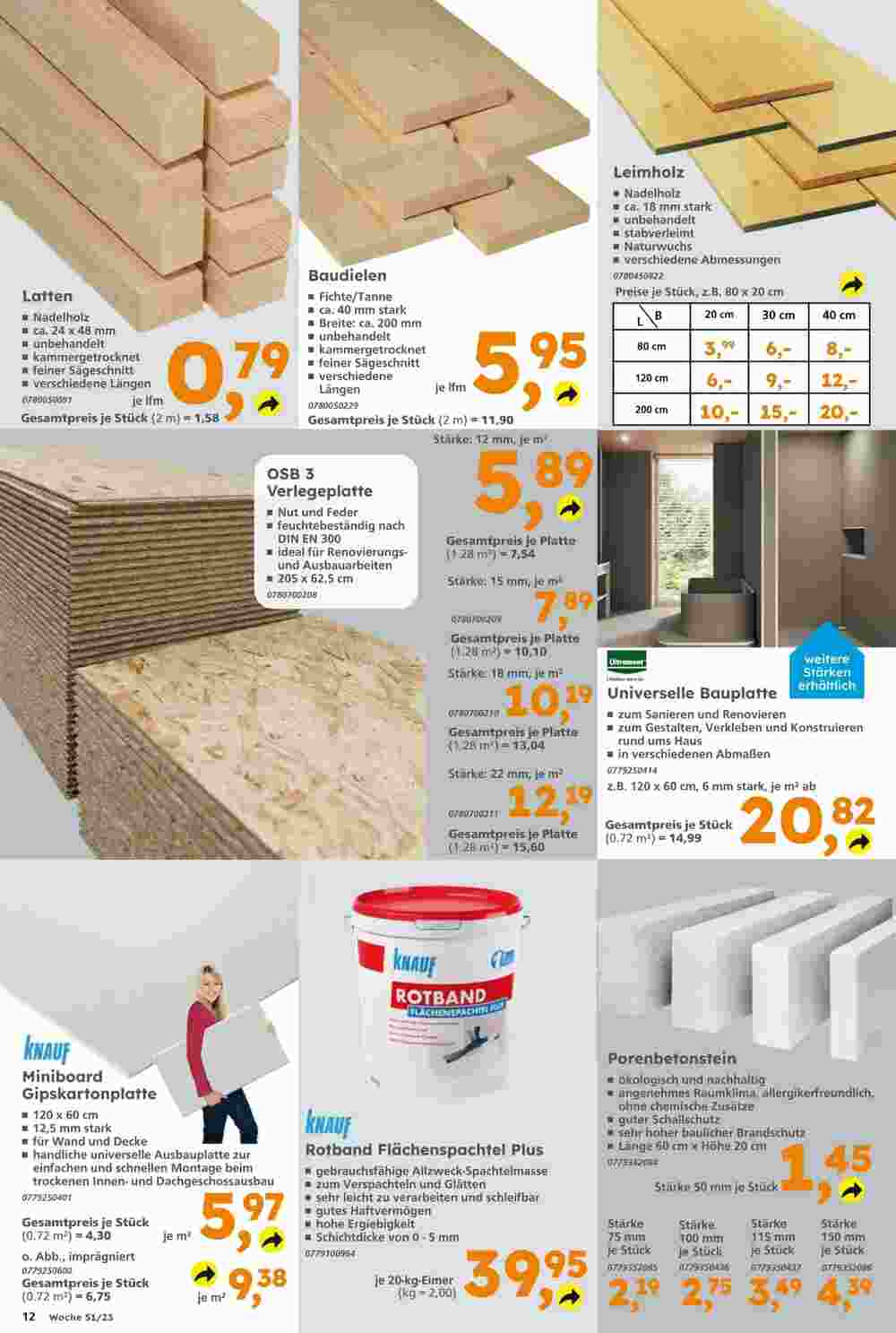 Globus Baumarkt Prospekt (ab 16.12.2023) zum Blättern - Seite 12
