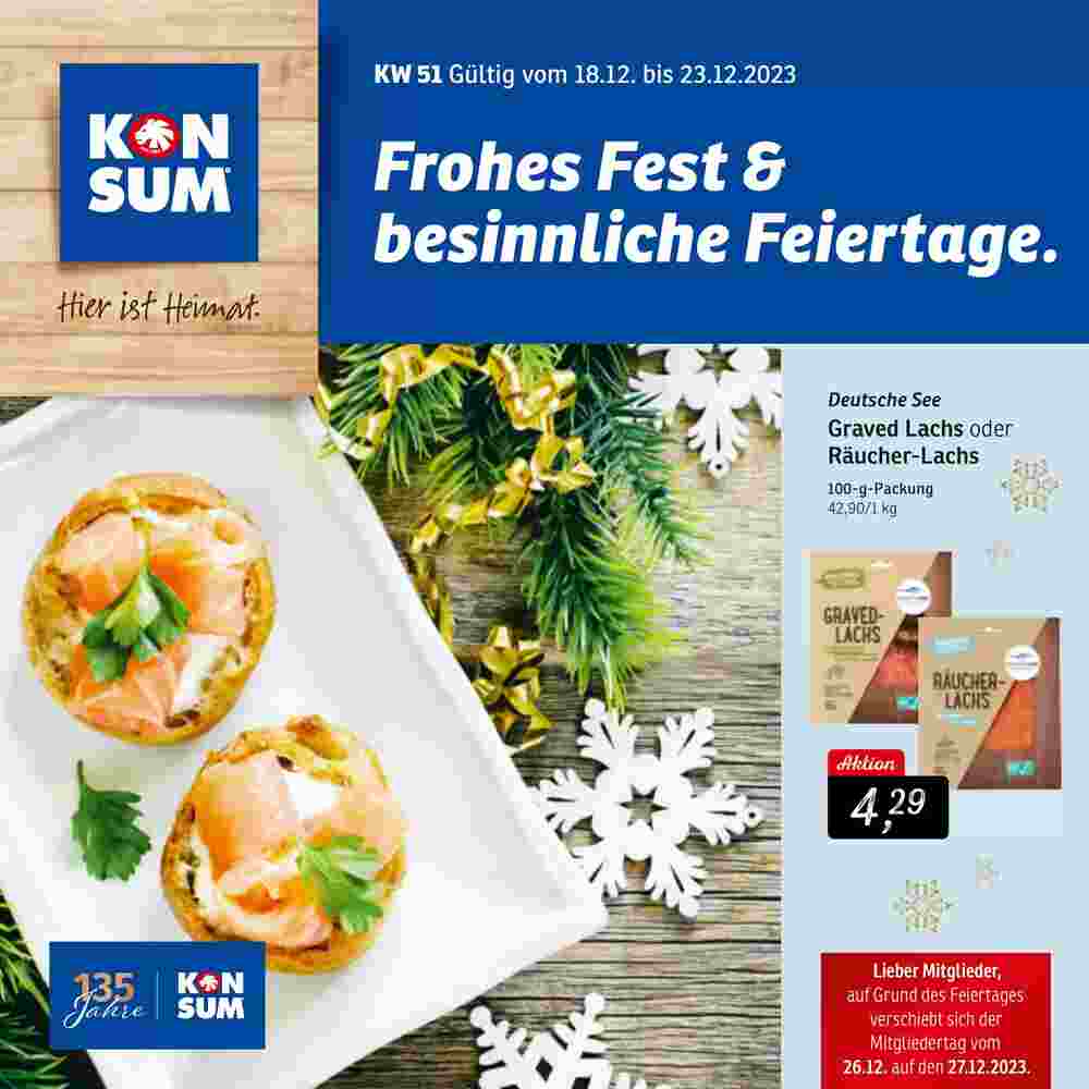 KONSUM Prospekt (ab 18.12.2023) zum Blättern - Seite 1