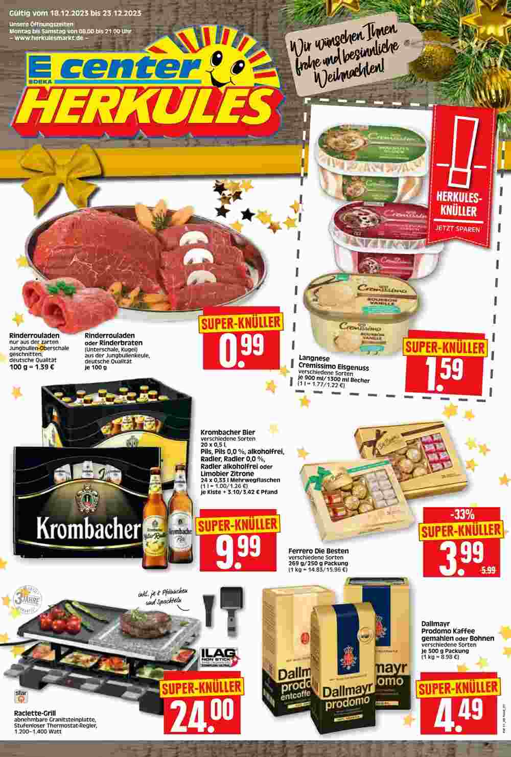 Edeka Herkules Prospekt (ab 18.12.2023) zum Blättern - Seite 1