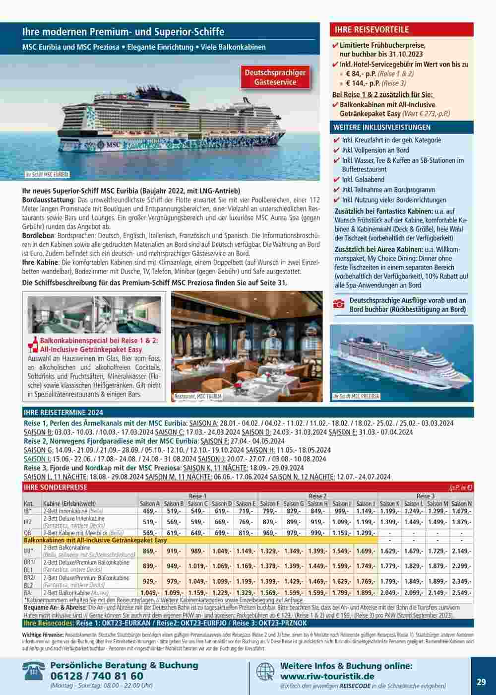 RIW Touristik Prospekt (ab 21.12.2023) zum Blättern - Seite 29