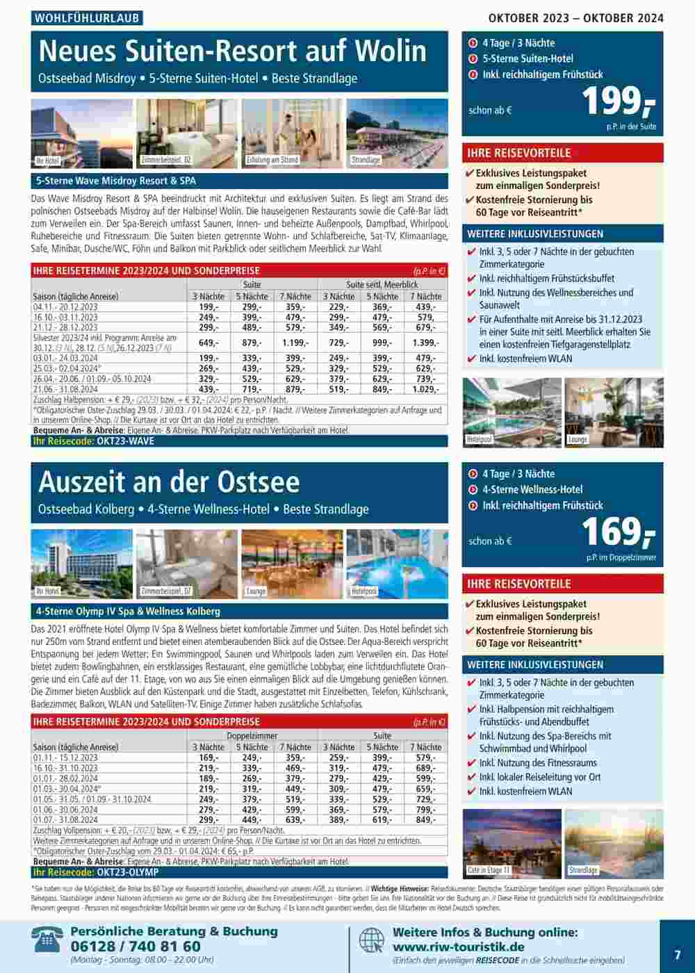 RIW Touristik Prospekt (ab 21.12.2023) zum Blättern - Seite 7