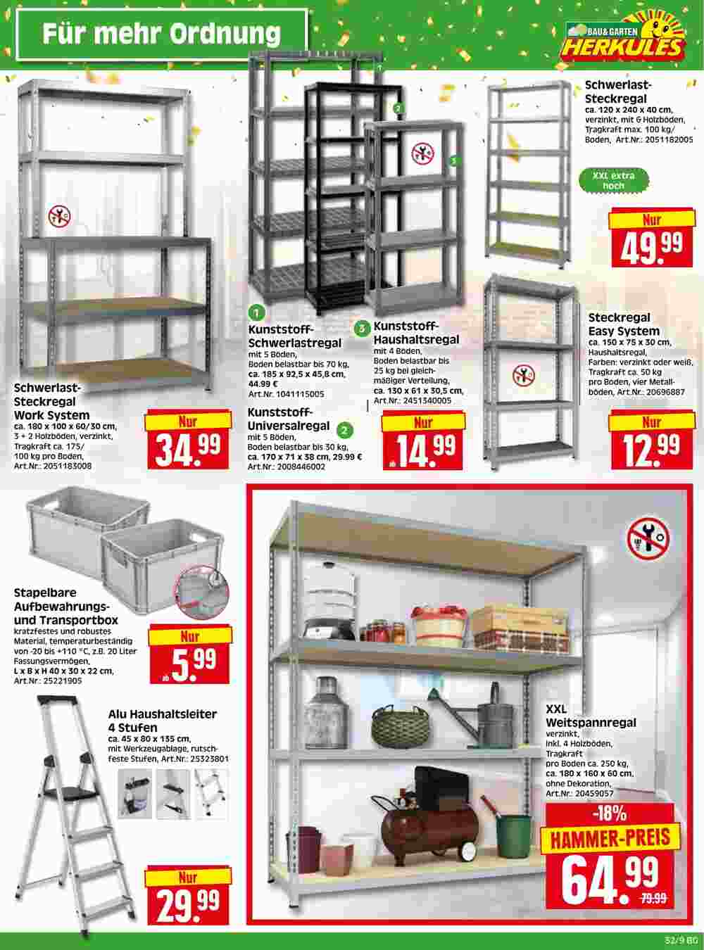 Herkules Baumarkt Prospekt (ab 25.12.2023) zum Blättern - Seite 9