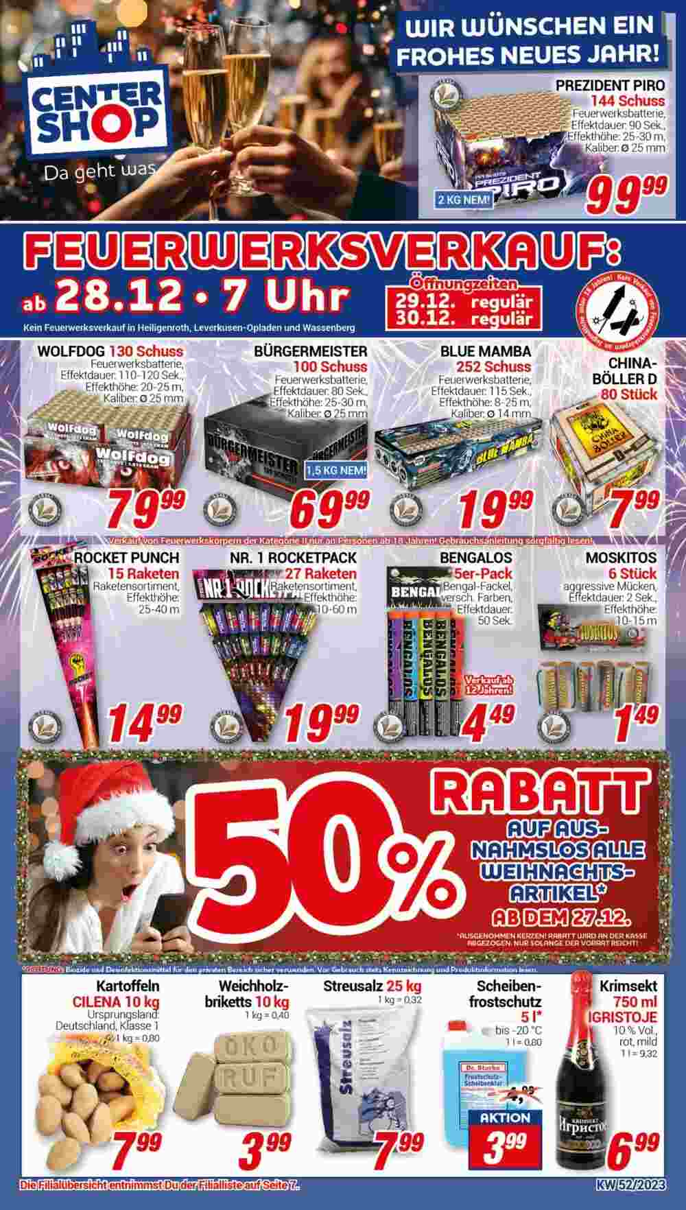 CENTERSHOP Prospekt (ab 27.12.2023) zum Blättern - Seite 1