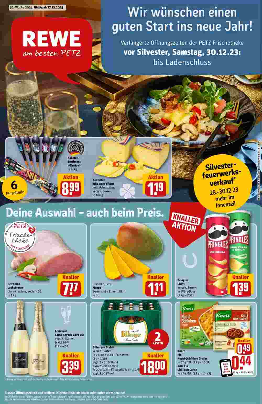 REWE PETZ Prospekt (ab 27.12.2023) zum Blättern - Seite 1