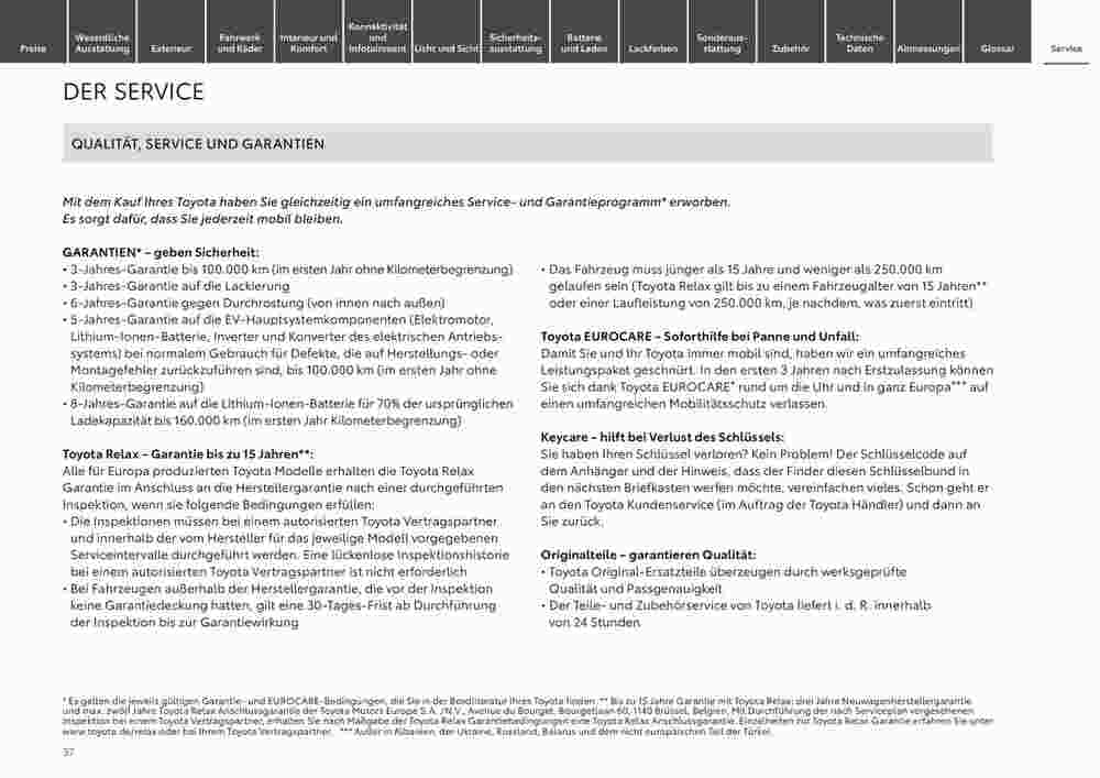 Toyota Prospekt (ab 29.12.2023) zum Blättern - Seite 37