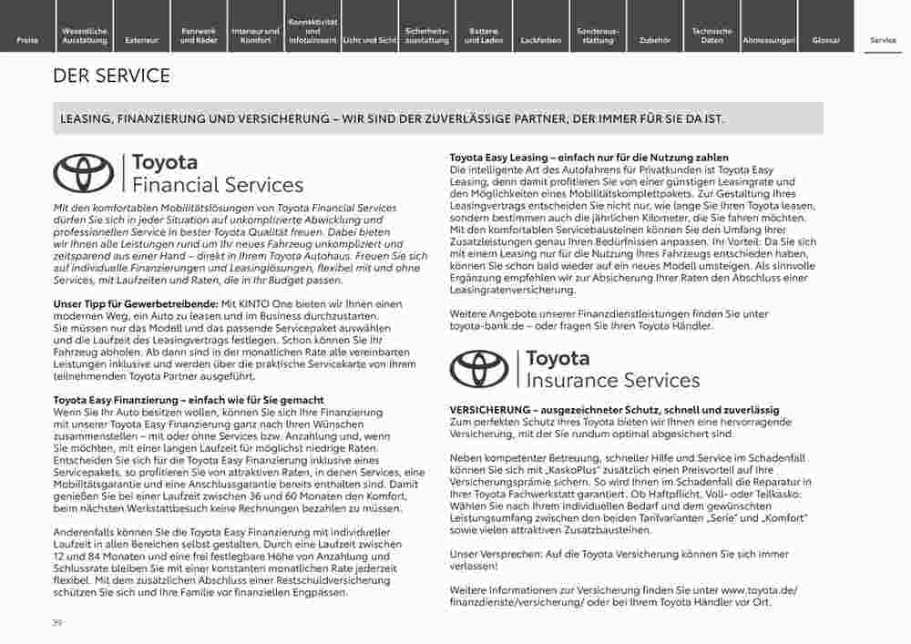 Toyota Prospekt (ab 29.12.2023) zum Blättern - Seite 39