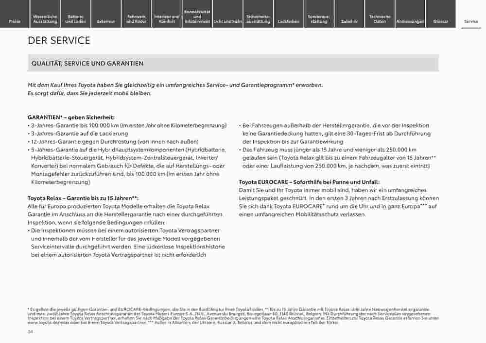 Toyota Prospekt (ab 29.12.2023) zum Blättern - Seite 34