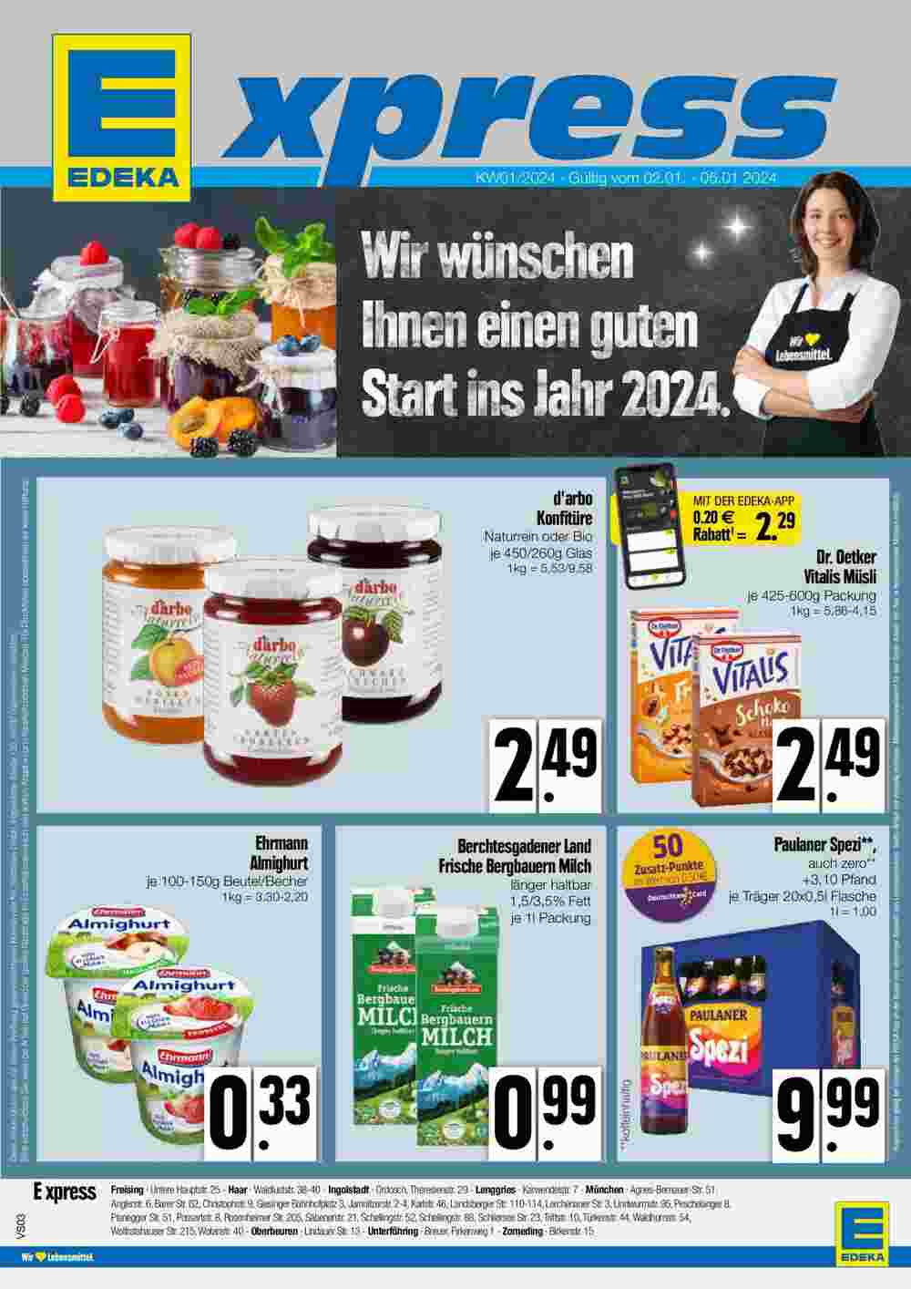 Edeka Xpress Prospekt (ab 31.12.2023) zum Blättern - Seite 1