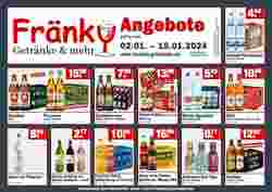 Fränky Getränke Prospekt (ab 01.01.2024) zum Blättern