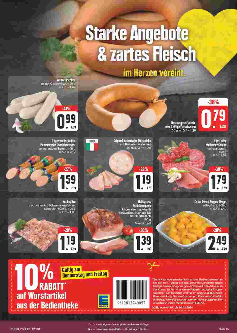 Edeka Center Prospekt (ab 01.01.2024) zum Blättern - Seite 15