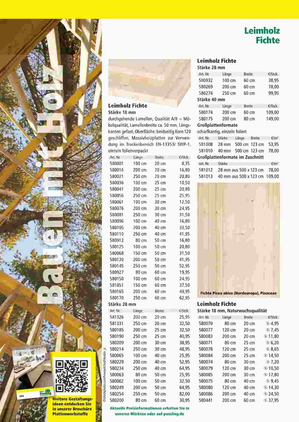 Holz Possling Prospekt (ab 01.01.2024) zum Blättern - Seite 34